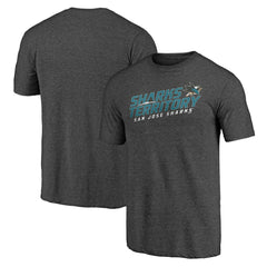 San Jose Sharks - Shoot to Score Tri-Blend T-Shirt Charcoal