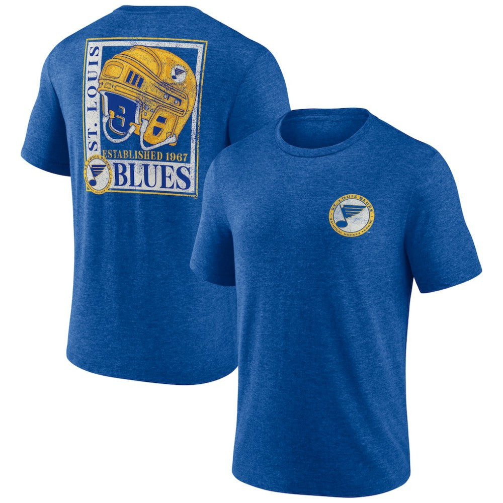 St. Louis Blues - Earnest Will Tri-Blend T-Shirt Blue