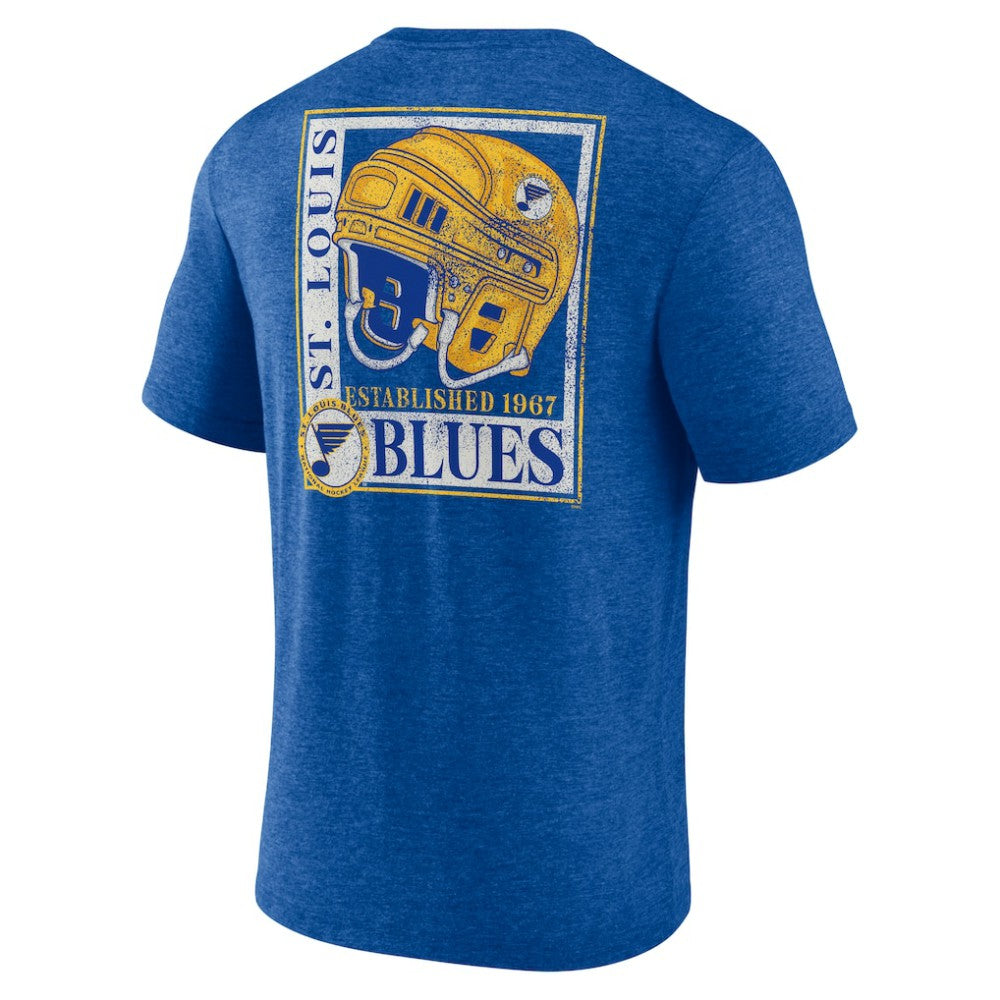 St. Louis Blues - Earnest Will Tri-Blend T-Shirt Blue
