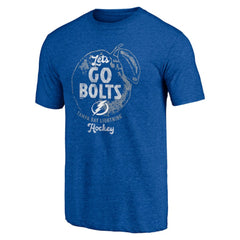 Tampa Bay Lightning - Shoot to Score Tri-Blend T-Shirt Blue