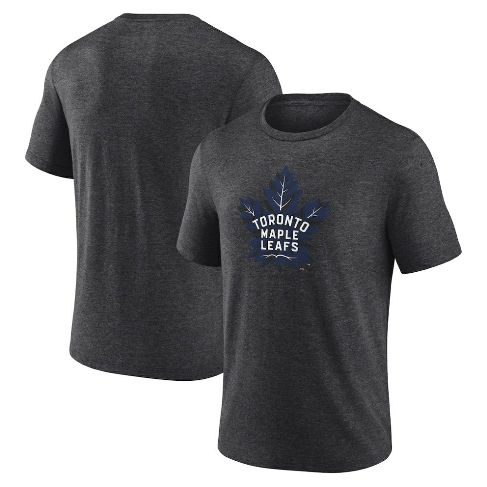 Toronto Maple Leafs - Alternate Logo Tri-Blend T-Shirt Charcoal