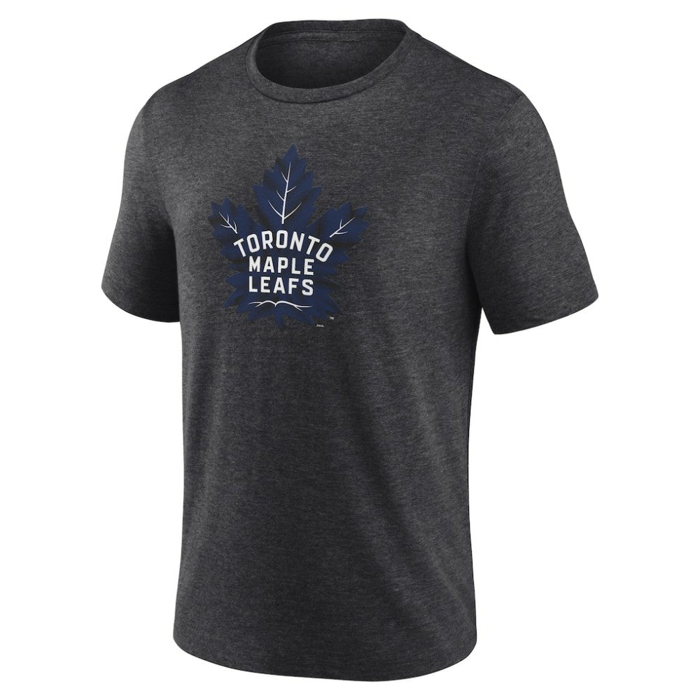 Toronto Maple Leafs - Alternate Logo Tri-Blend T-Shirt Charcoal