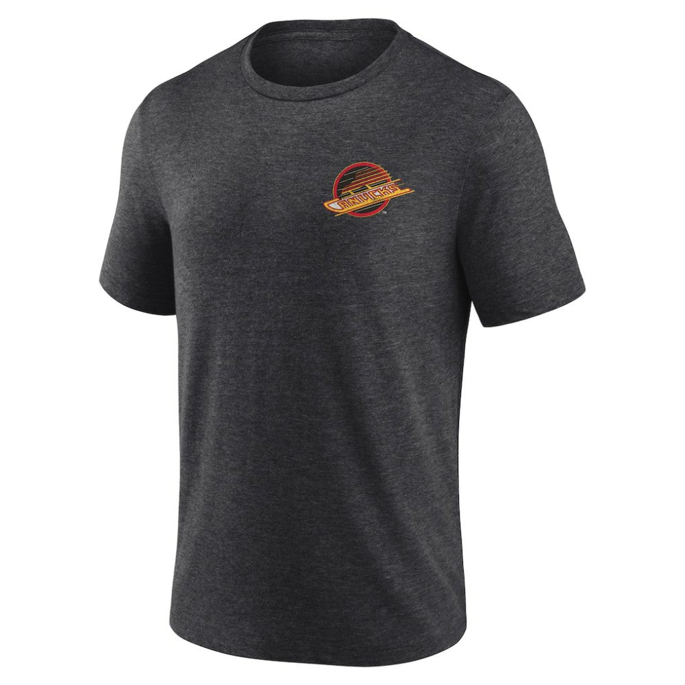 Vancouver Canucks - Earnest Will Tri-Blend T-Shirt Charcoal