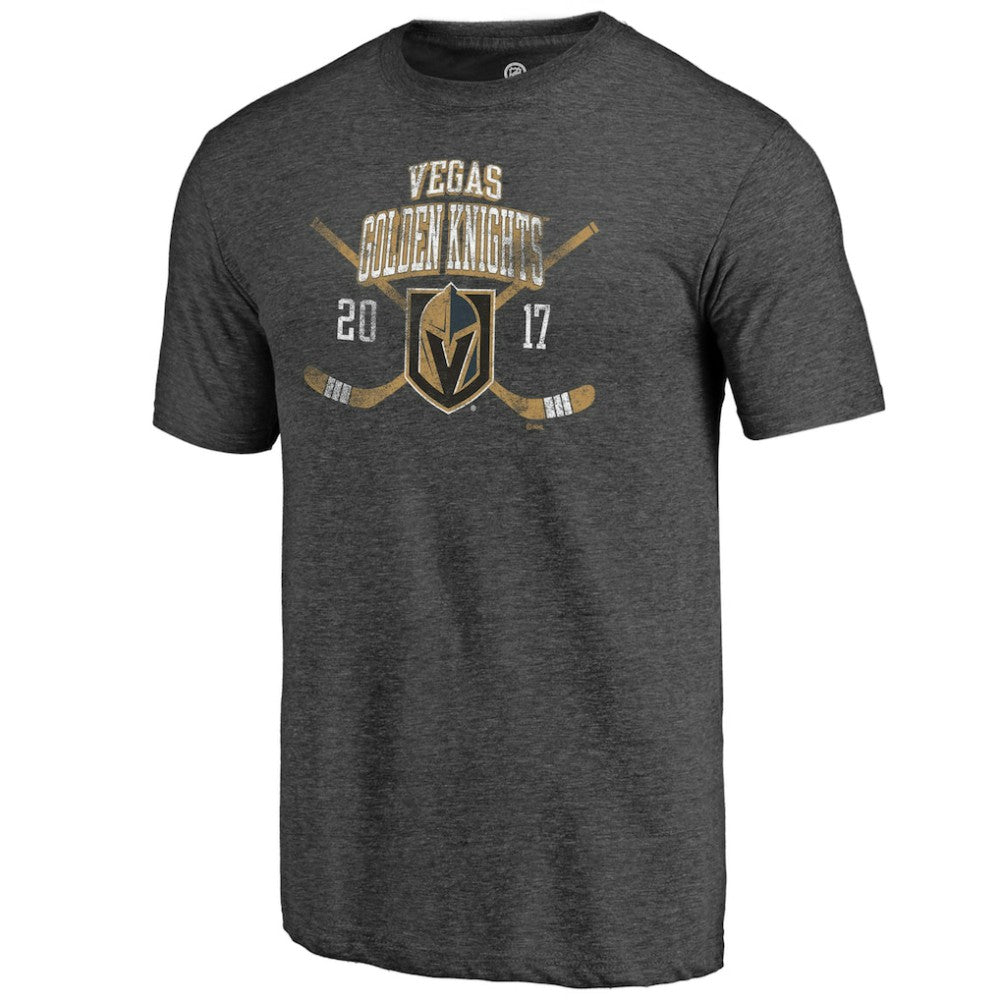 Vegas Golden Knights Line Shift Tri-Blend T-Shirt Charcoal