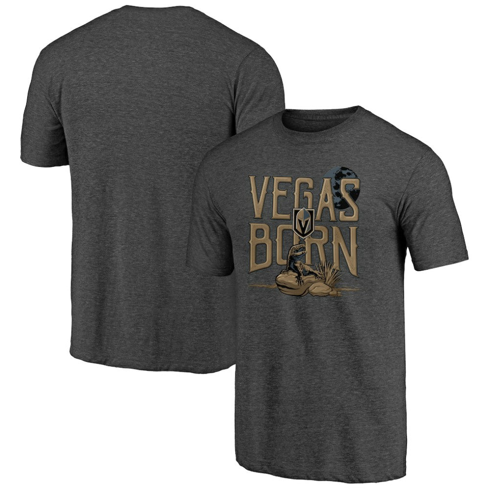 Vegas Golden Knights Shoot to Score Tri-Blend T-Shirt Charcoal