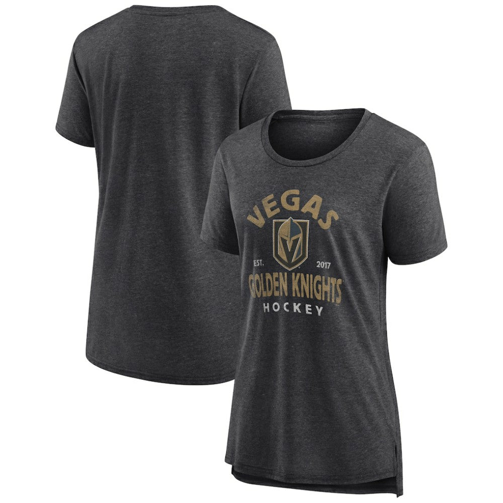 Vegas Golden Knights Women's Vintage Arch Tri-Blend T-Shirt Gray