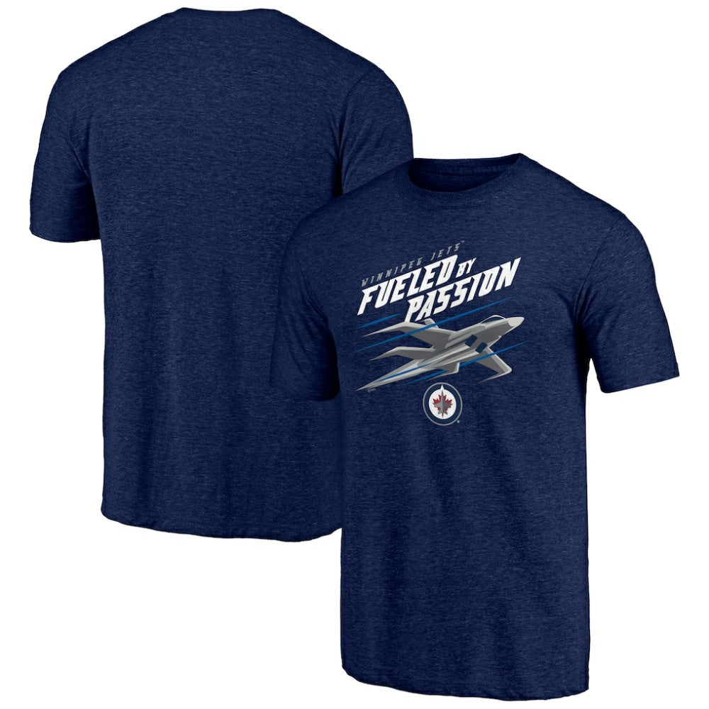 Winnipeg Jets - Shoot to Score Tri-Blend T-Shirt Navy
