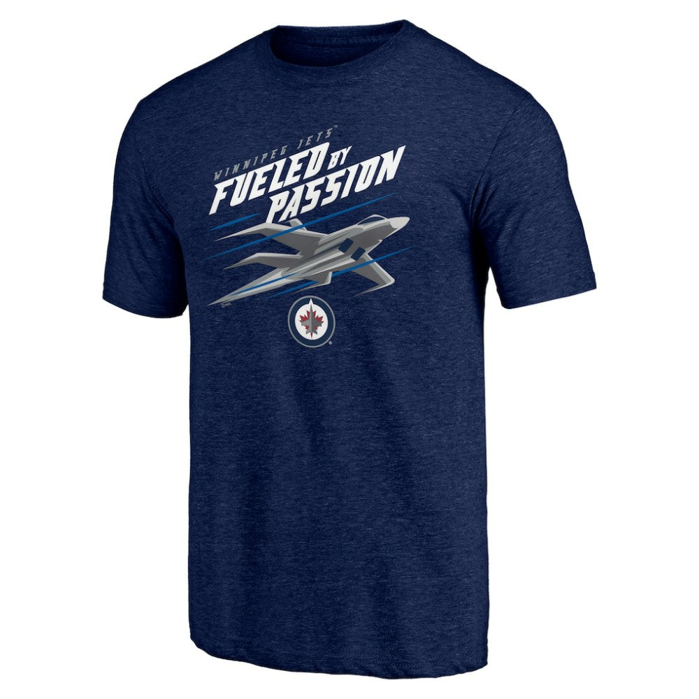 Winnipeg Jets - Shoot to Score Tri-Blend T-Shirt Navy