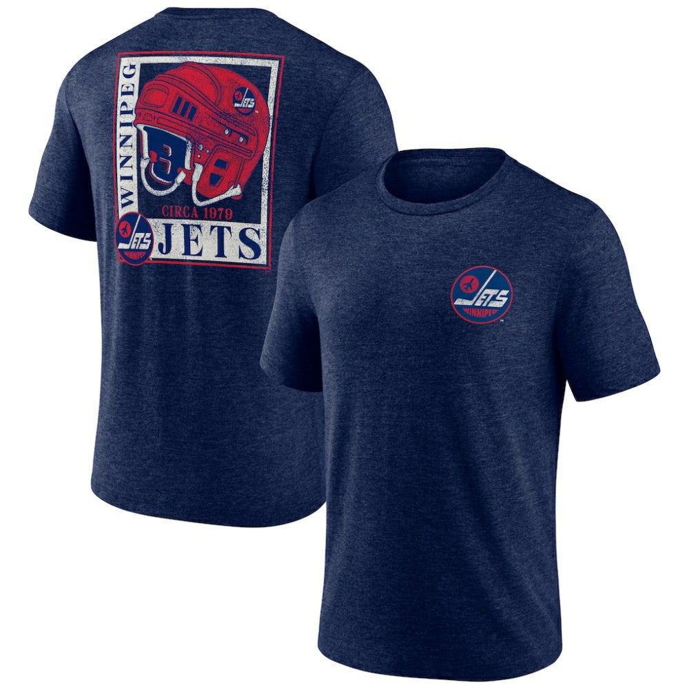 Winnipeg Jets - Earnest Will Tri-Blend T-Shirt Navy