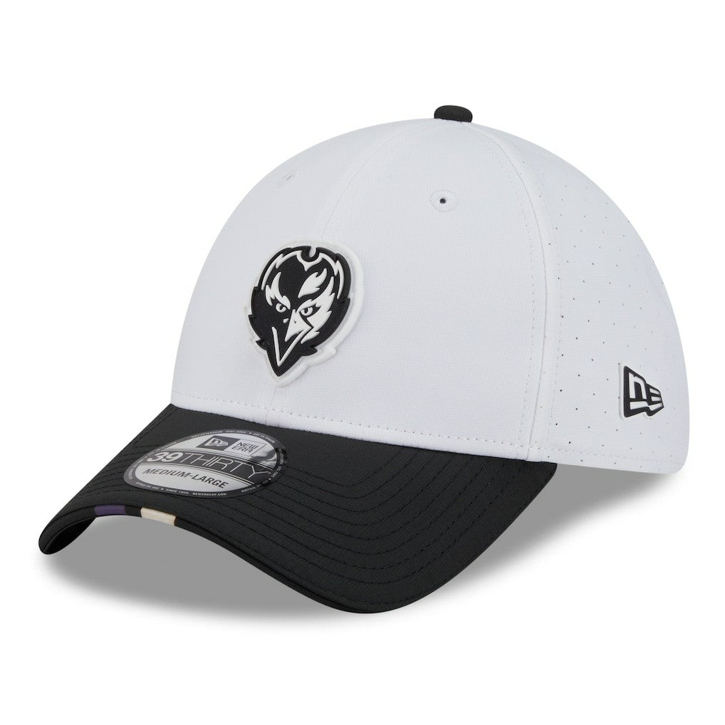 Baltimore Ravens New Era 2025 NFL Training Camp 39THIRTY Flex Hat White/Black - NFL