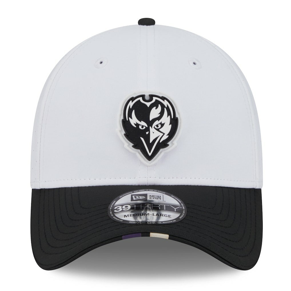Baltimore Ravens New Era 2025 NFL Training Camp 39THIRTY Flex Hat White/Black - NFL