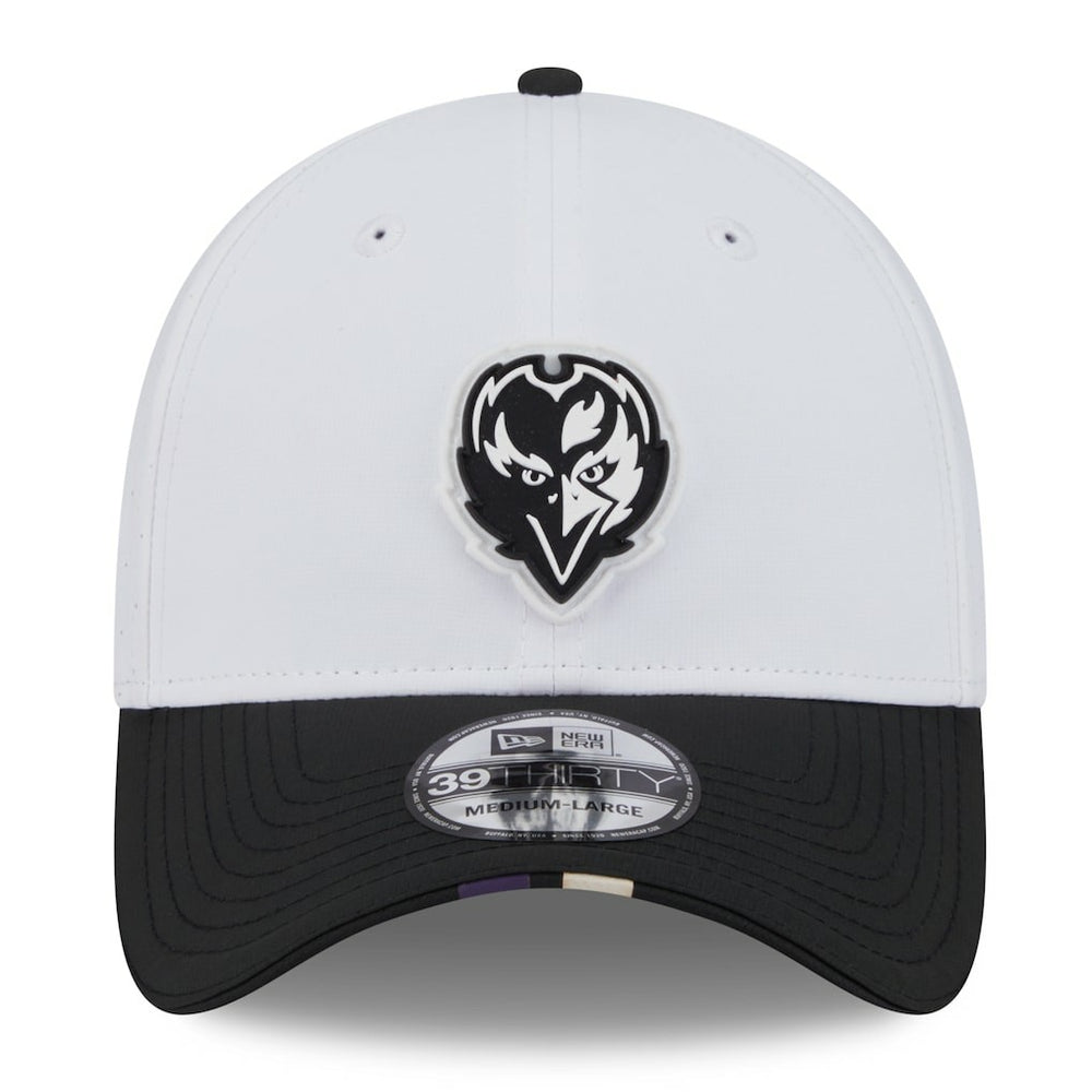 Baltimore Ravens New Era 2025 NFL Training Camp 39THIRTY Flex Hat White/Black - NFL