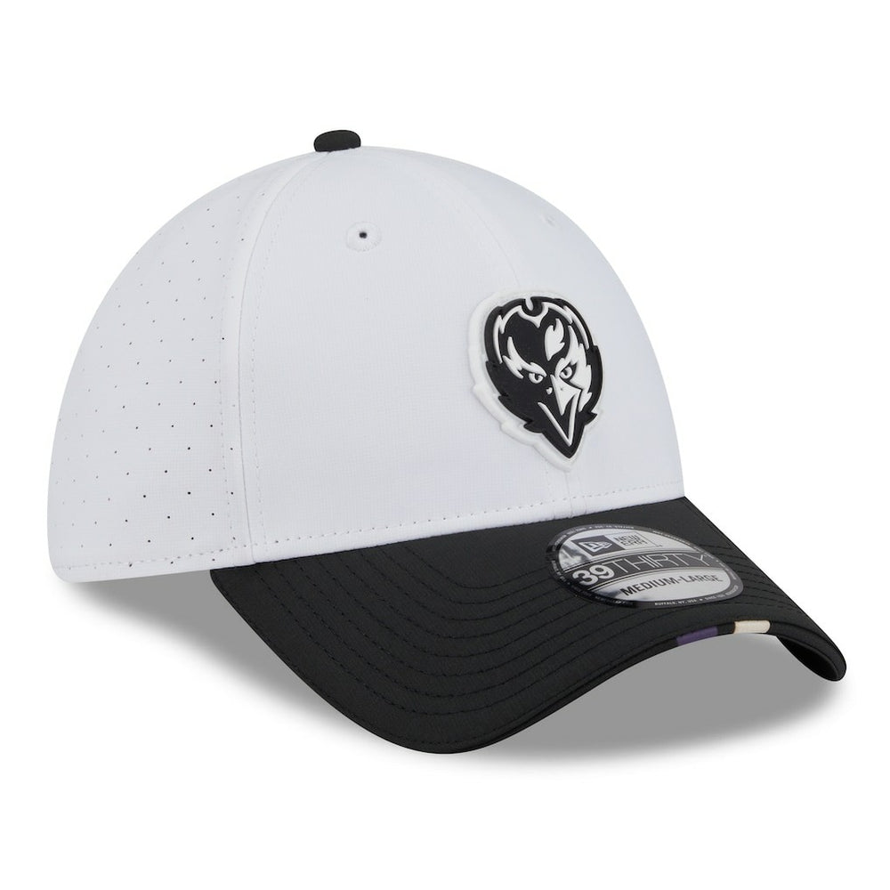 Baltimore Ravens New Era 2025 NFL Training Camp 39THIRTY Flex Hat White/Black - NFL