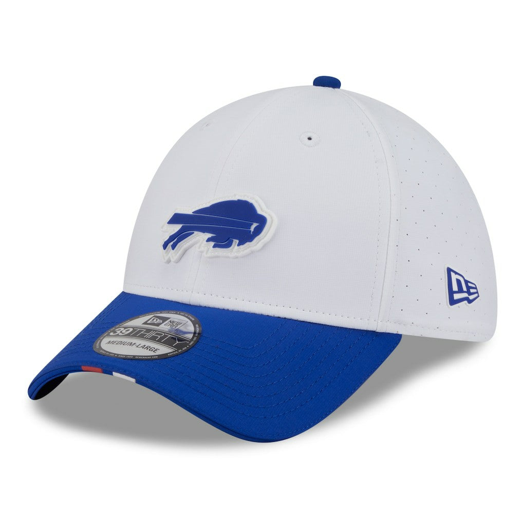 Buffalo Bills New Era 2025 NFL Training Camp 39THIRTY Flex Hat White/Royal - NFL