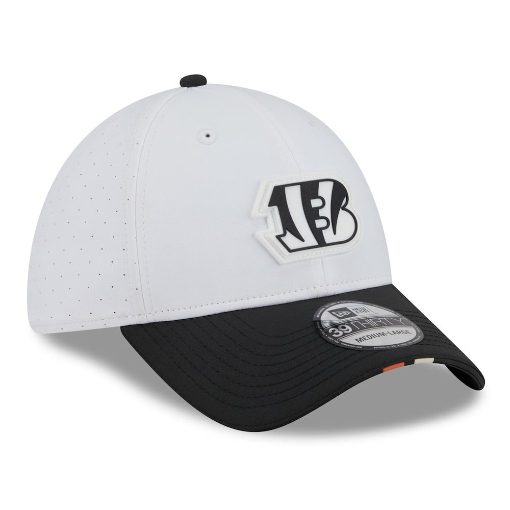 Cincinnati Bengals New Era 2025 NFL Training Camp 39THIRTY Flex Hat White/Black - NFL