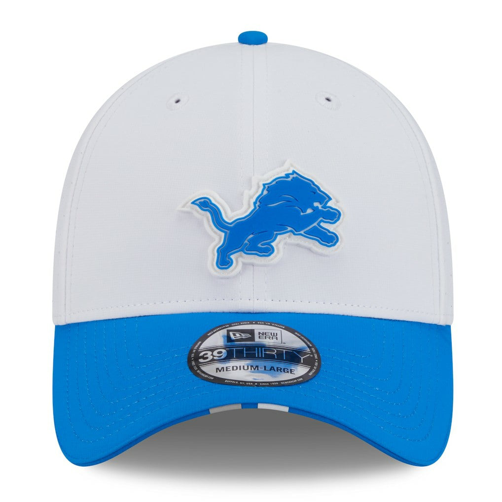 Detroit Lions New Era 2025 NFL Training Camp 39THIRTY Flex Hat White/Blue - NFL