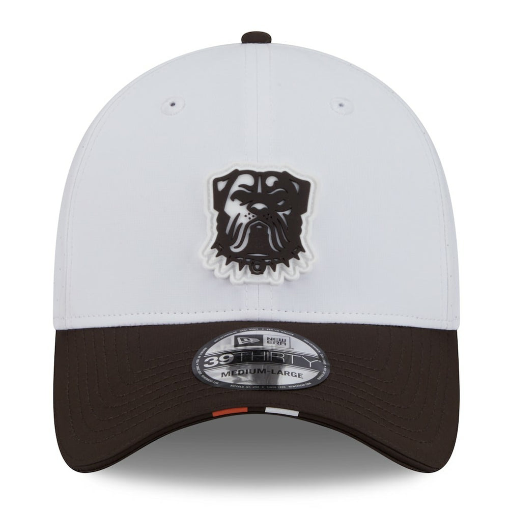 Cleveland Browns New Era 2025 NFL Training Camp 39THIRTY Flex Hat White/Brown - NFL