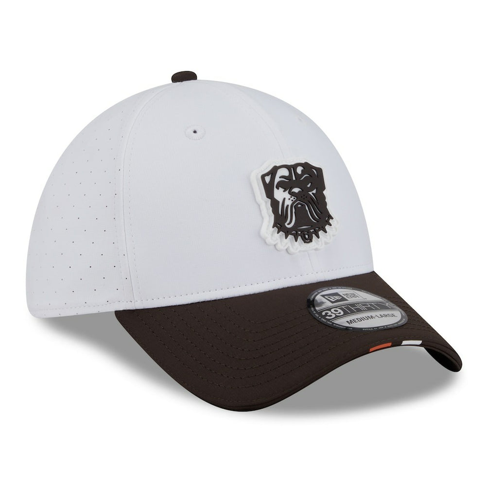 Cleveland Browns New Era 2025 NFL Training Camp 39THIRTY Flex Hat White/Brown - NFL