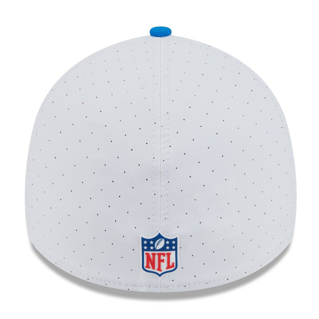 Detroit Lions New Era 2025 NFL Training Camp Throwback Logo 39THIRTY Flex Hat White/Blue - NFL