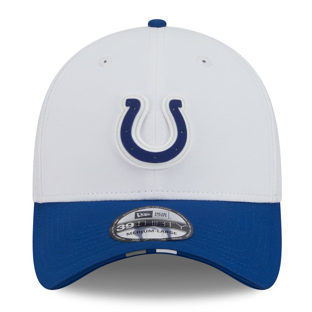 Indianapolis Colts New Era 2025 NFL Training Camp 39THIRTY Flex Hat White/Royal - NFL