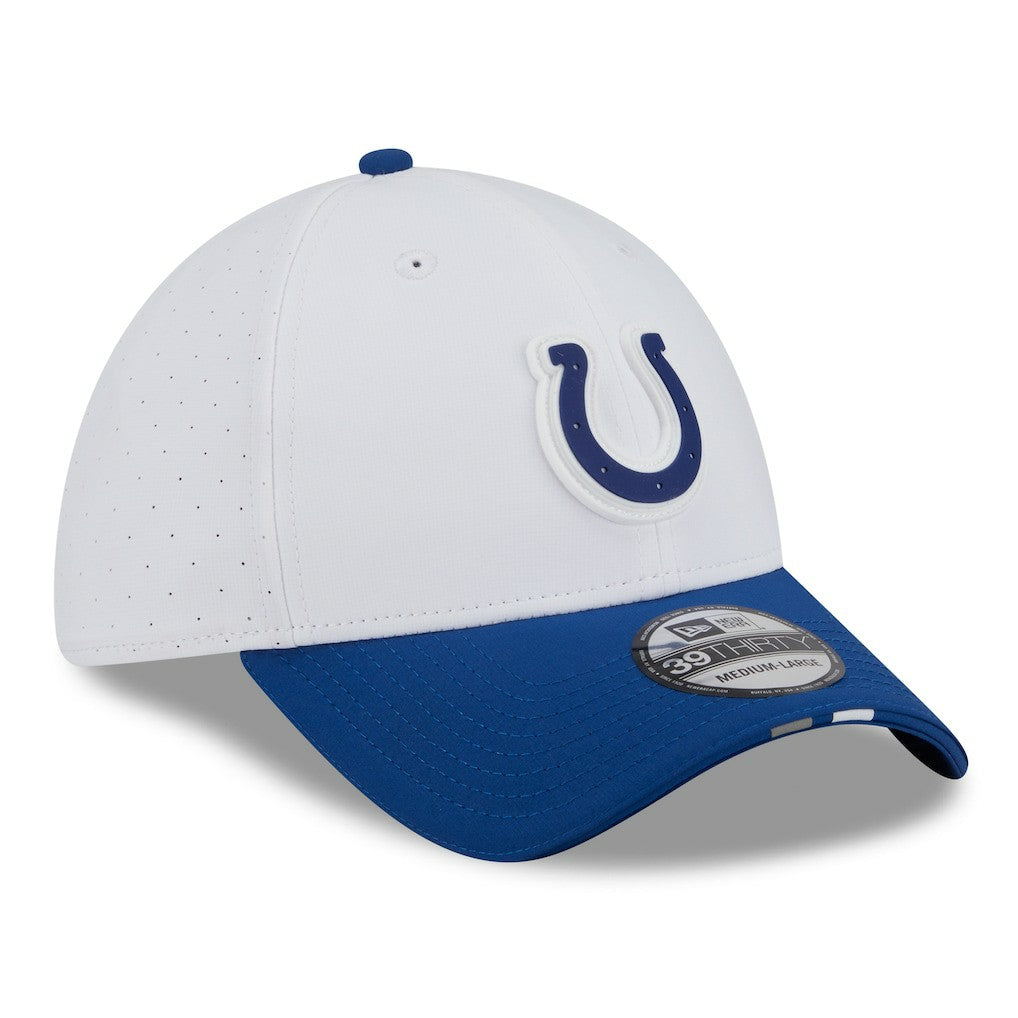 Indianapolis Colts New Era 2025 NFL Training Camp 39THIRTY Flex Hat White/Royal - NFL