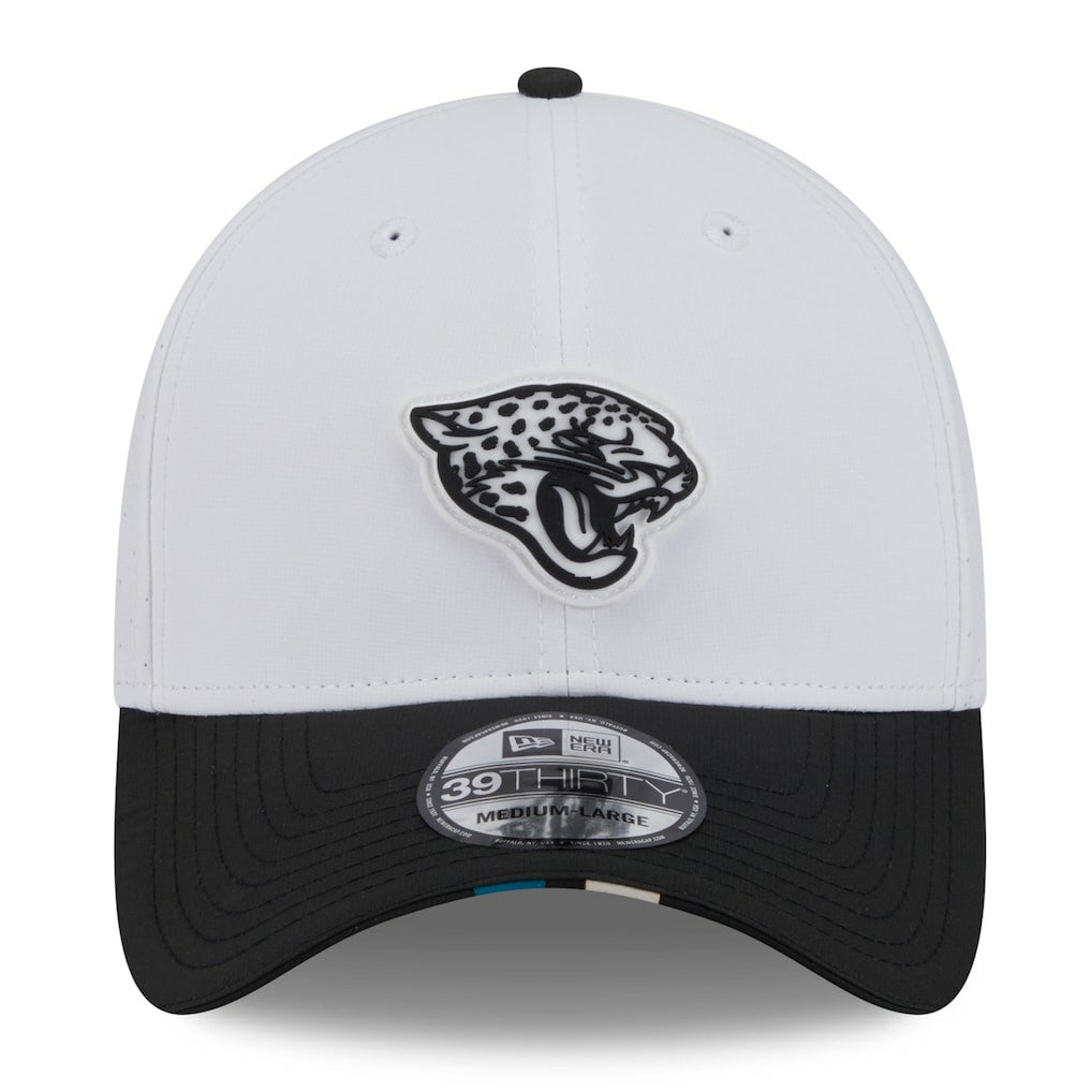 Jacksonville Jaguars New Era 2025 NFL Training Camp 39THIRTY Flex Hat White/Black - NFL