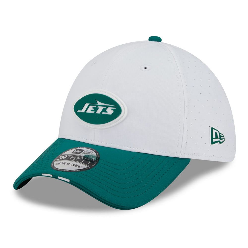 New York Jets New Era 2025 NFL Training Camp 39THIRTY Flex Hat White/Green - NFL