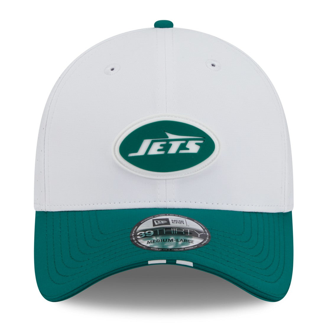 New York Jets New Era 2025 NFL Training Camp 39THIRTY Flex Hat White/Green - NFL