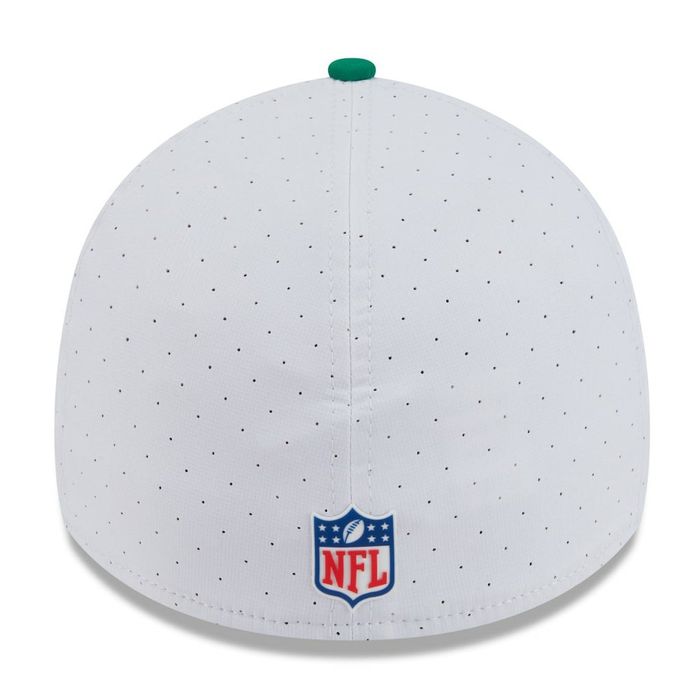 Philadelphia Eagles New Era 2025 NFL Training Camp Throwback Logo 39THIRTY Flex Hat White/Kelly Green - NFL