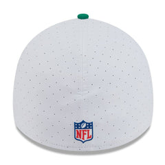 Philadelphia Eagles New Era 2025 NFL Training Camp Throwback Logo 39THIRTY Flex Hat White/Kelly Green - NFL