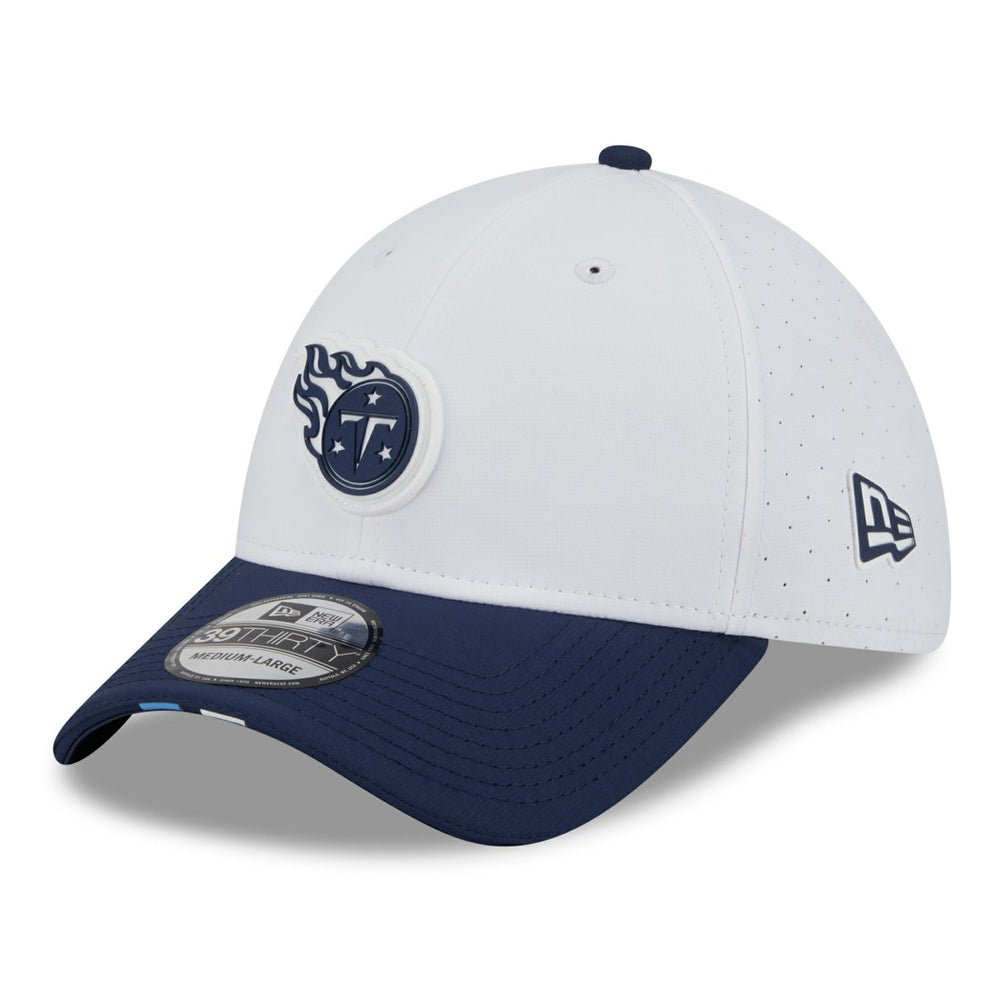 Tennessee Titans New Era 2025 NFL Training Camp 39THIRTY Flex Hat White/Navy - NFL