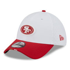 San Francisco 49ers New Era 2025 NFL Training Camp 39THIRTY Flex Hat White/Scarlet - NFL