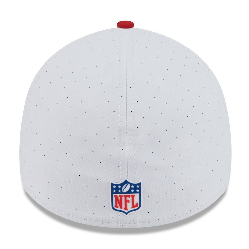 San Francisco 49ers New Era 2025 NFL Training Camp 39THIRTY Flex Hat White/Scarlet - NFL