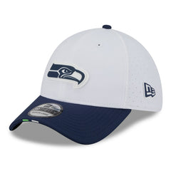 Seattle Seahawks New Era 2025 NFL Training Camp 39THIRTY Flex Hat White/College Navy - NFL