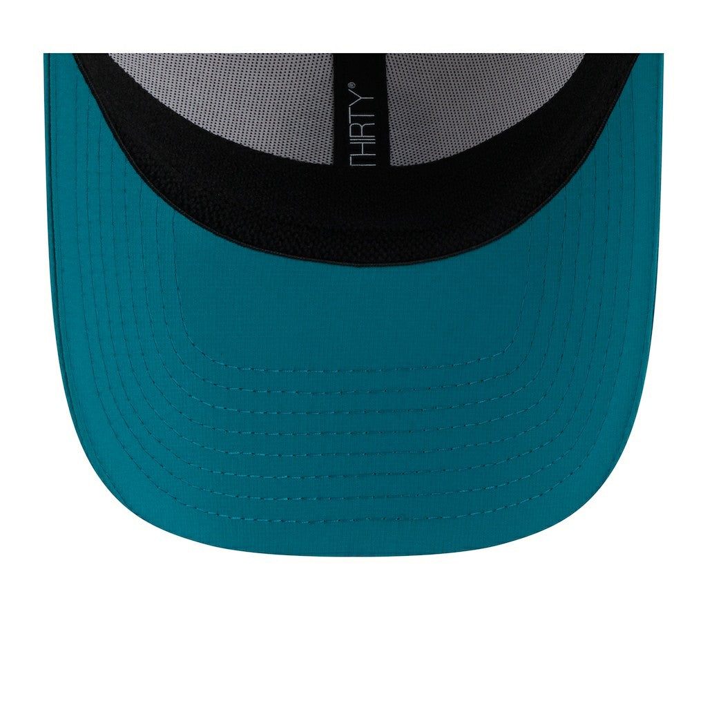Miami Dolphins New Era 2025 NFL Training Camp Throwback Logo 39THIRTY Flex Hat White/Aqua - NFL