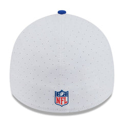 New England Patriots New Era 2025 NFL Training Camp Throwback Logo 39THIRTY Flex Hat White/Royal - NFL