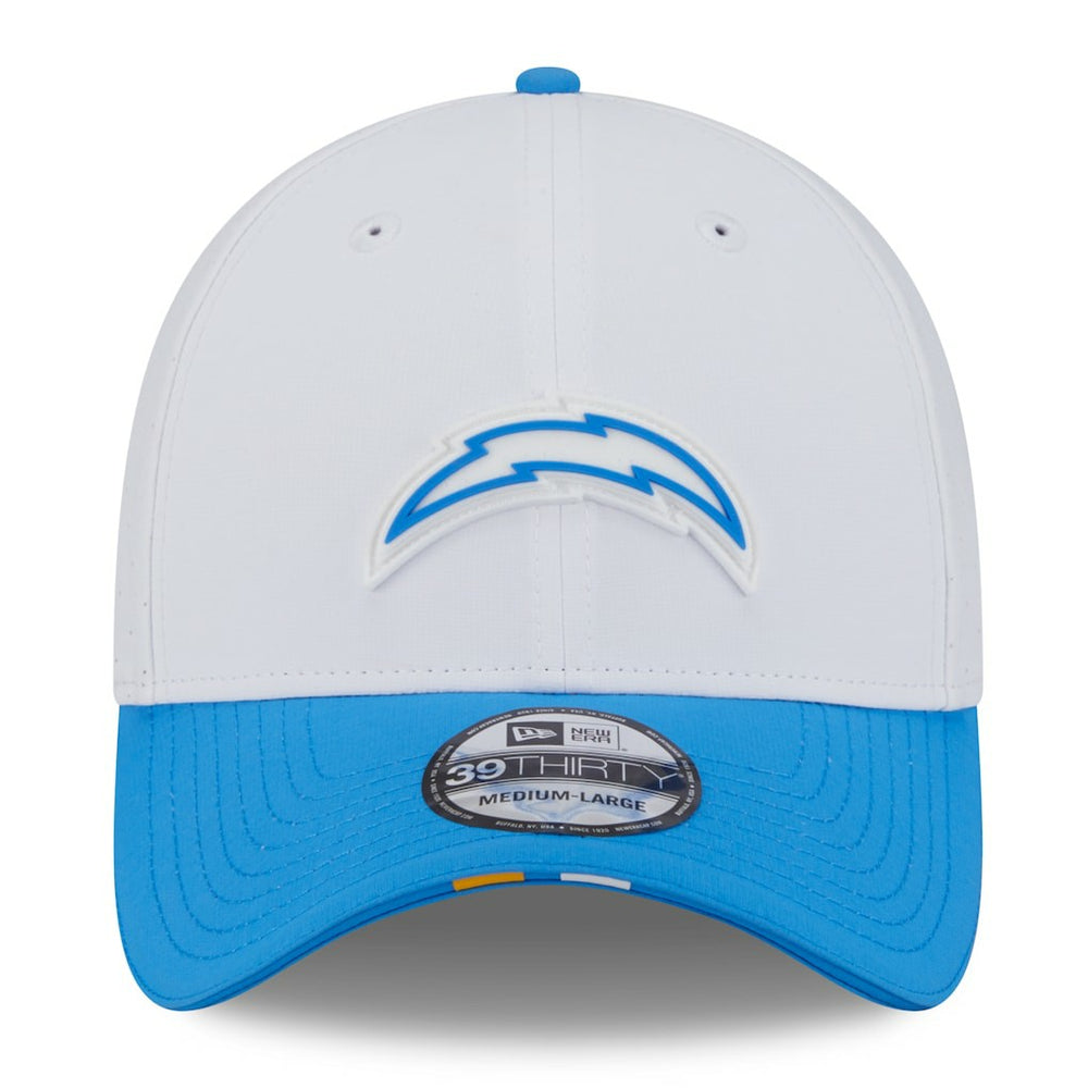 Los Angeles Chargers New Era 2025 NFL Training Camp 39THIRTY Flex Hat White/Powder Blue - NFL