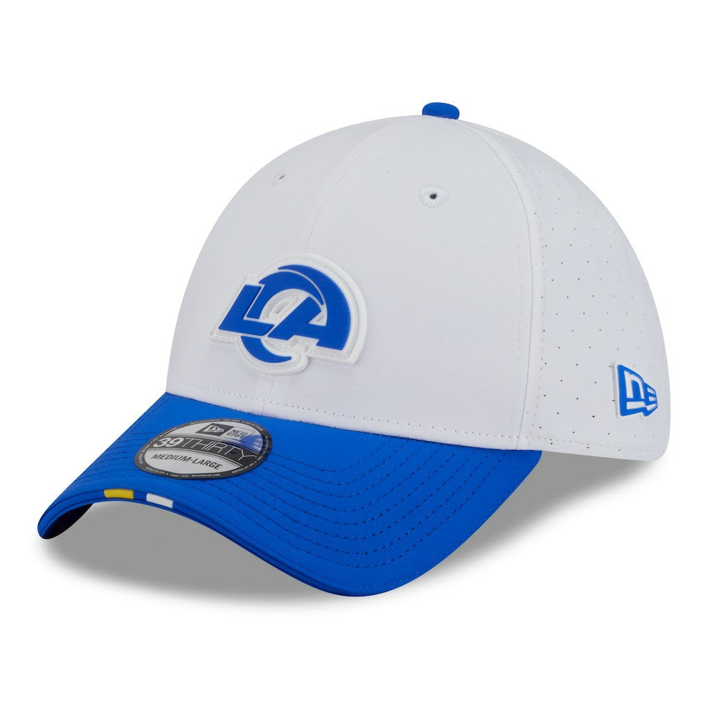 Los Angeles Rams New Era 2025 NFL Training Camp 39THIRTY Flex Hat White/Royal - NFL