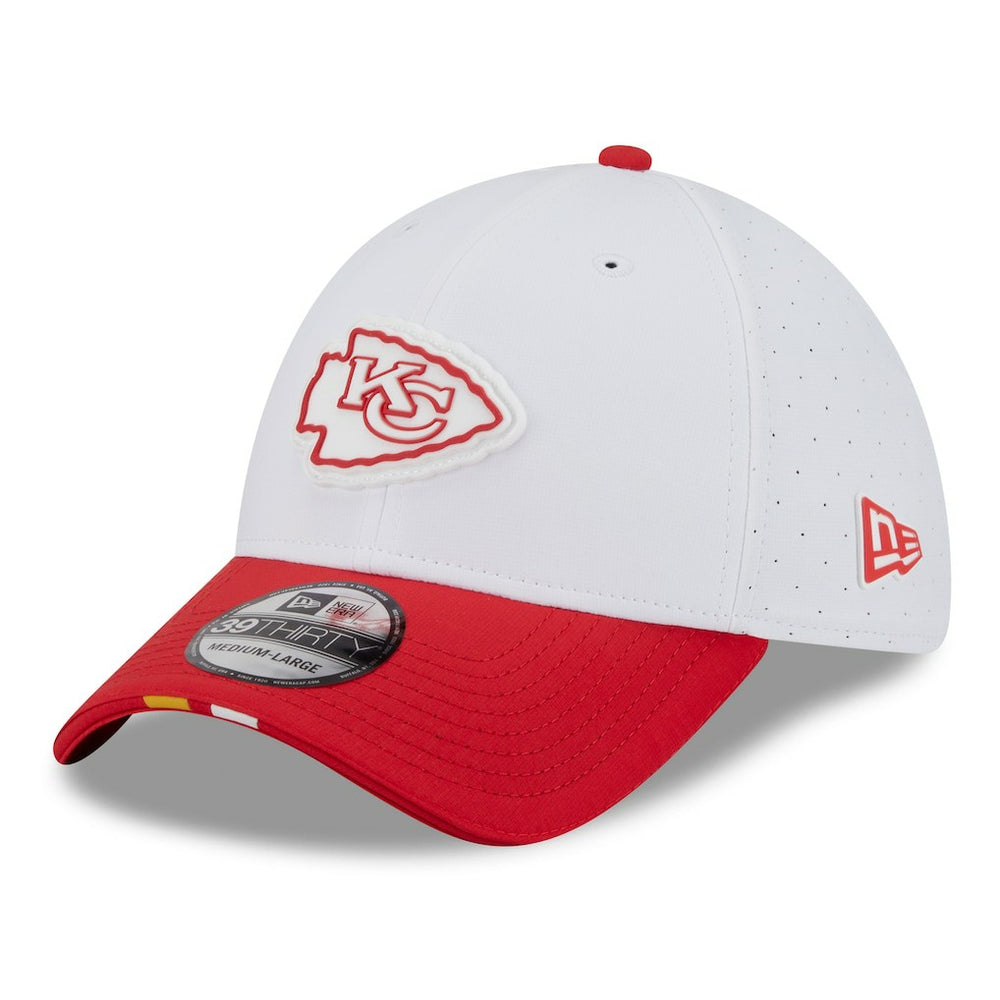 Kansas City Chiefs New Era 2025 NFL Training Camp 39THIRTY Flex Hat White/Red - NFL