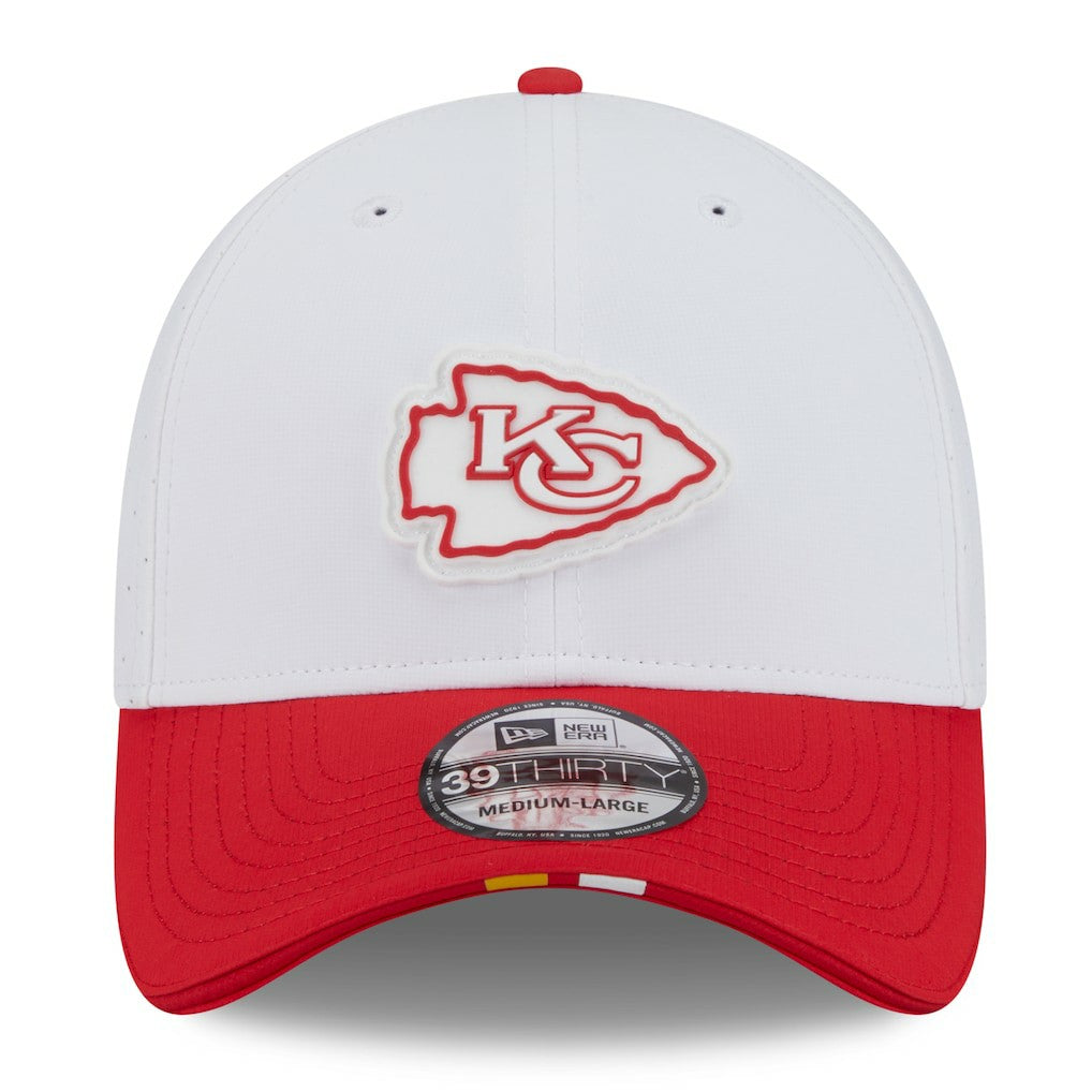 Kansas City Chiefs New Era 2025 NFL Training Camp 39THIRTY Flex Hat White/Red - NFL