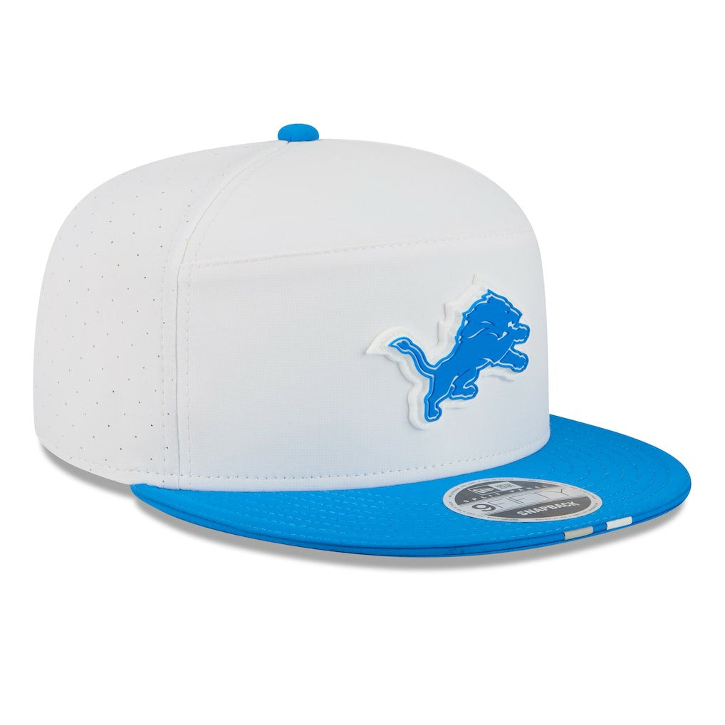 Detroit Lions New Era 2025 NFL Training Camp Split Panel 9FIFTY Snapback Hat White/Blue - NFL