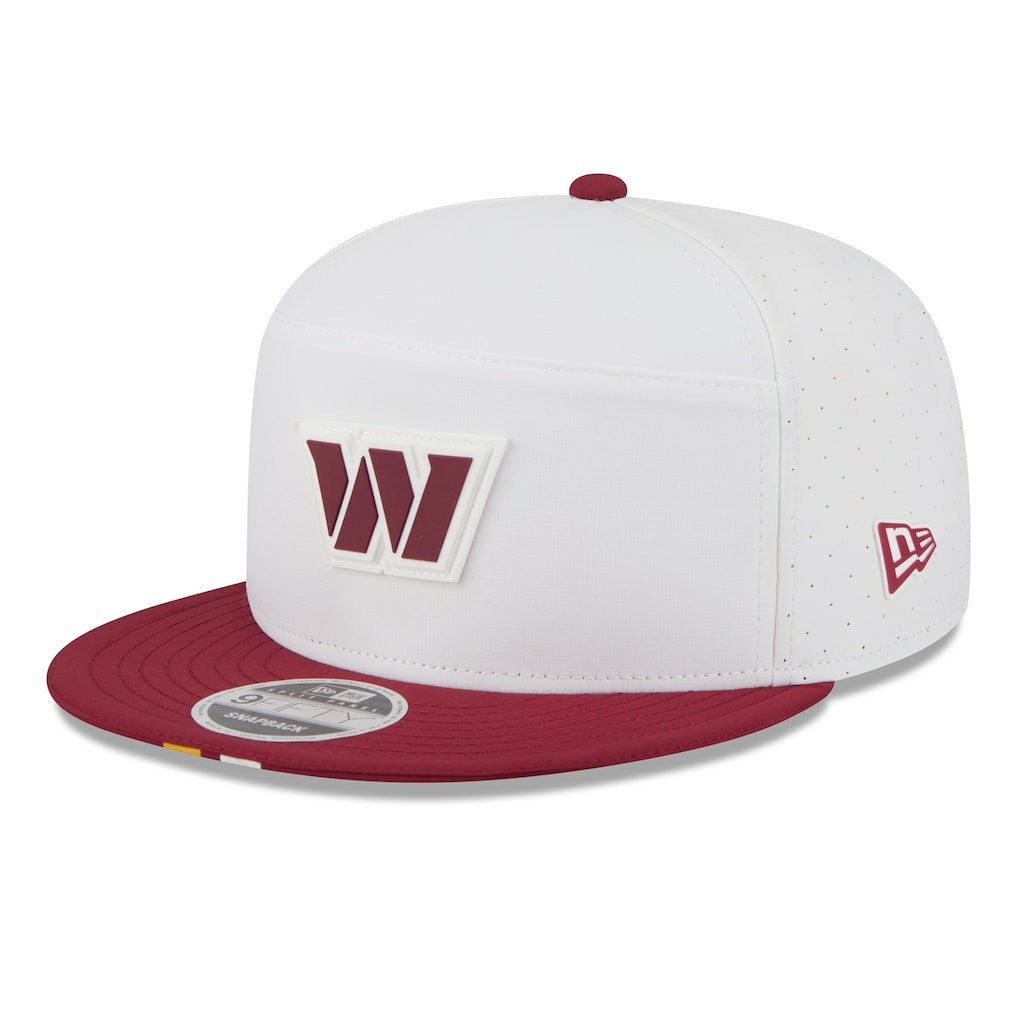 Washington Commanders New Era 2025 NFL Training Camp Split Panel 9FIFTY Snapback Hat White/Burgundy - NFL