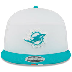 Miami Dolphins New Era 2025 NFL Training Camp Split Panel 9FIFTY Snapback Hat White/Aqua - NFL
