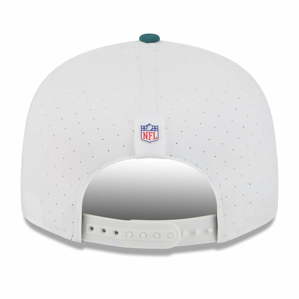 Philadelphia Eagles New Era 2025 NFL Training Camp Split Panel 9FIFTY Snapback Hat White/Midnight Green - NFL