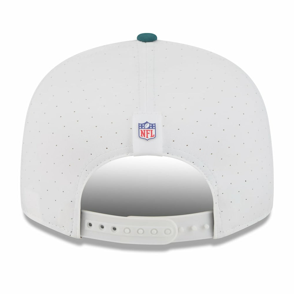 Philadelphia Eagles New Era 2025 NFL Training Camp Split Panel 9FIFTY Snapback Hat White/Midnight Green - NFL