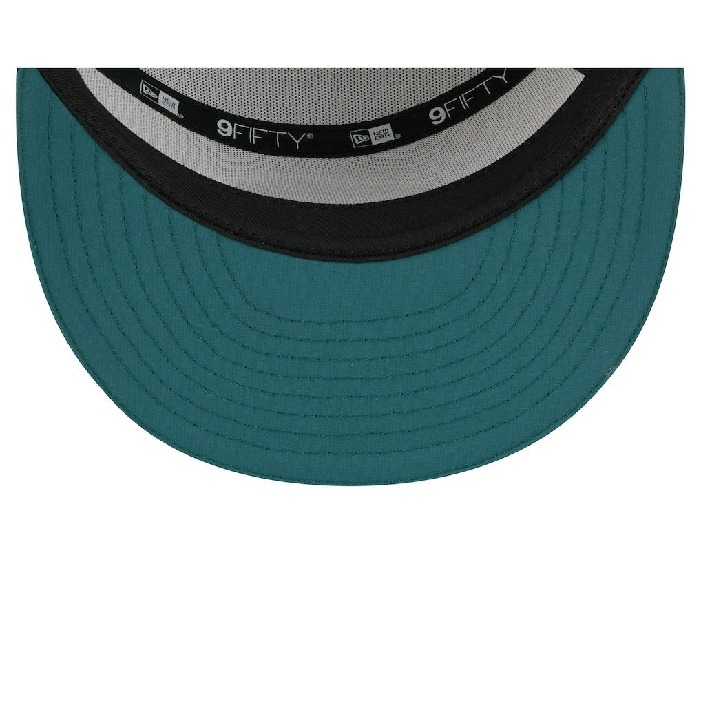 Philadelphia Eagles New Era 2025 NFL Training Camp Split Panel 9FIFTY Snapback Hat White/Midnight Green - NFL