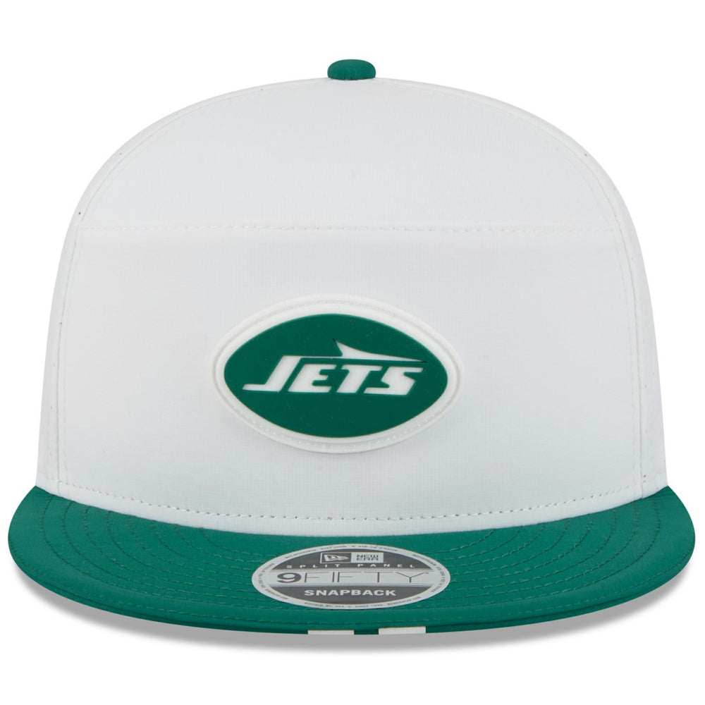 New York Jets New Era 2025 NFL Training Camp Split Panel 9FIFTY Snapback Hat White/Green - NFL
