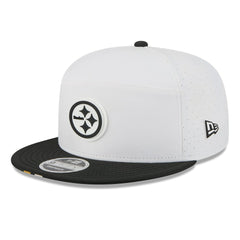 Pittsburgh Steelers New Era 2025 NFL Training Camp Split Panel 9FIFTY Snapback Hat White/Black - NFL