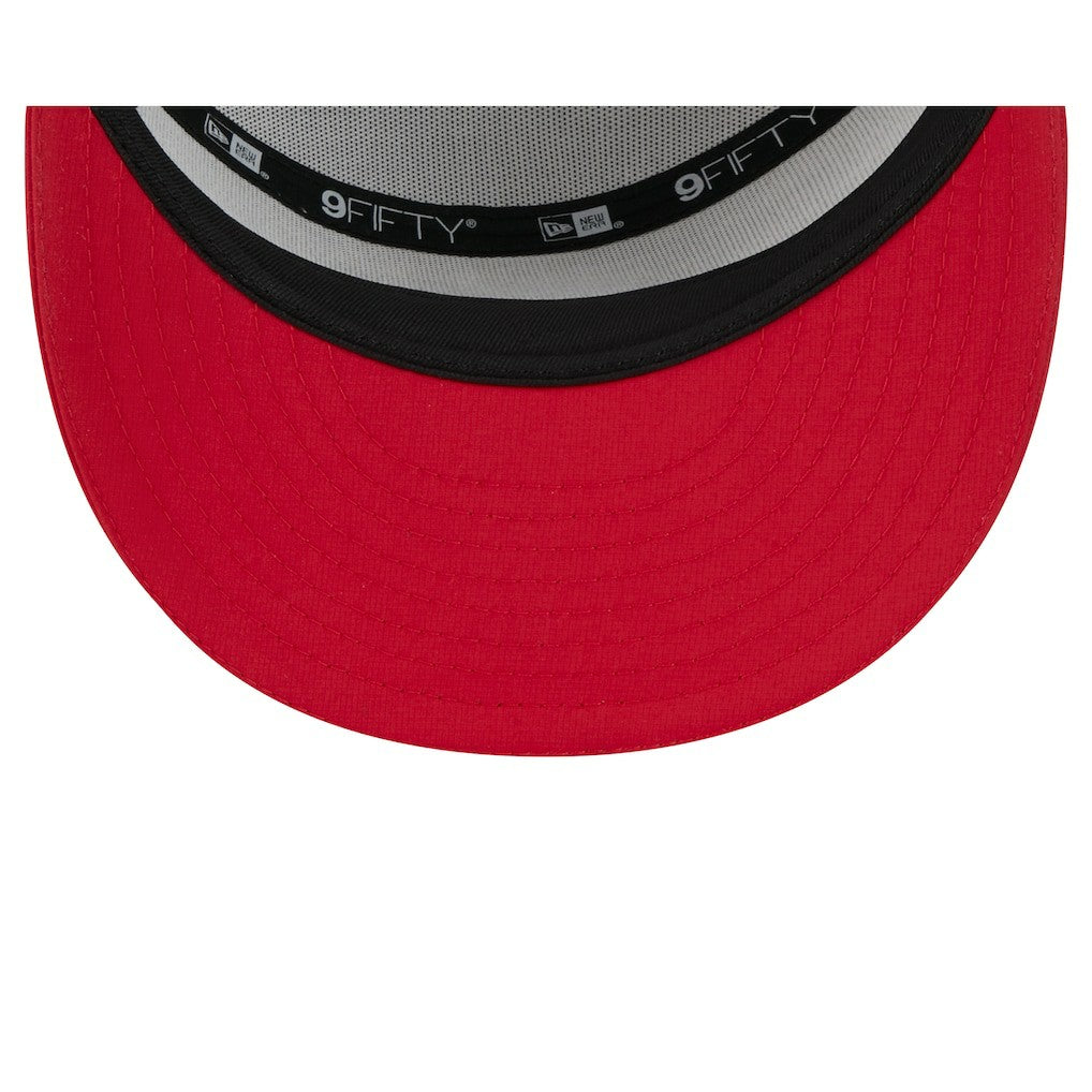 San Francisco 49ers New Era 2025 NFL Training Camp Split Panel 9FIFTY Snapback Hat White/Scarlet - NFL