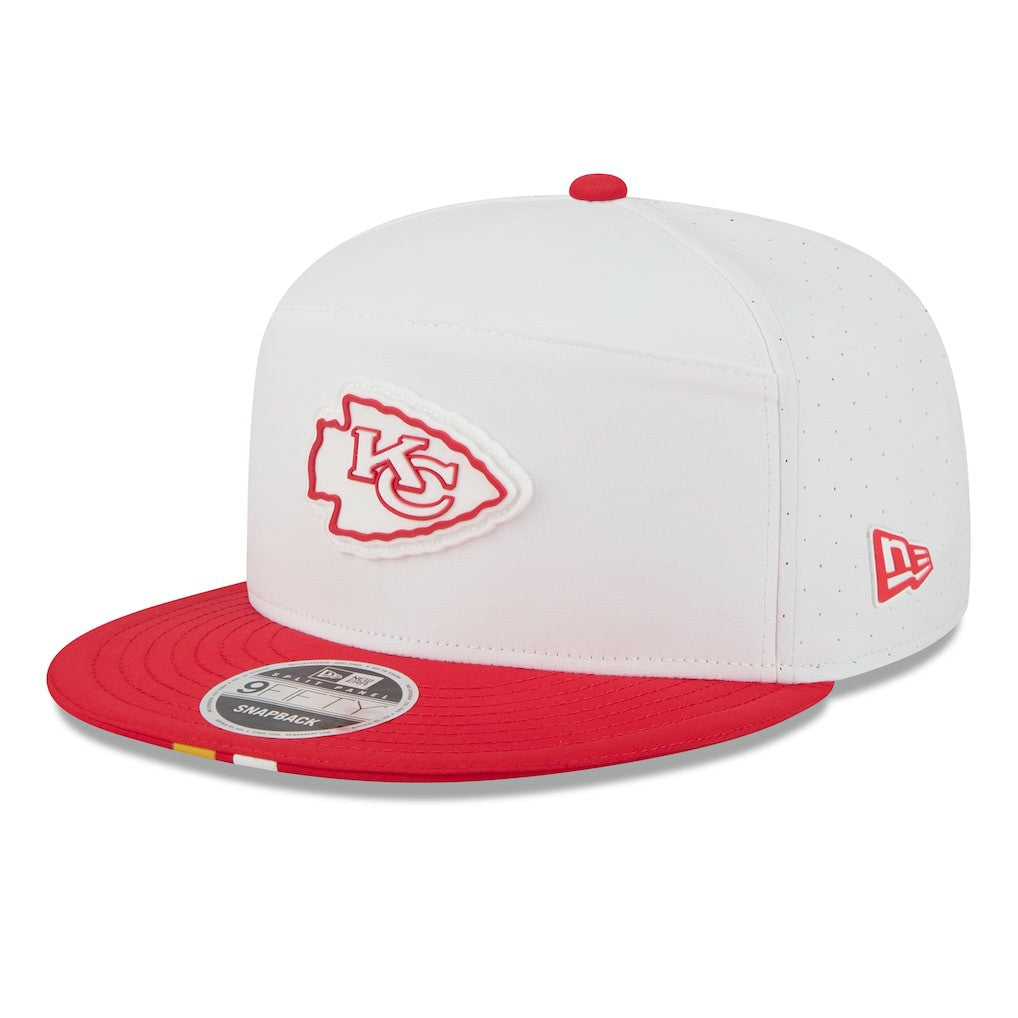 Kansas City Chiefs New Era 2025 NFL Training Camp Split Panel 9FIFTY Snapback Hat White/Red - NFL